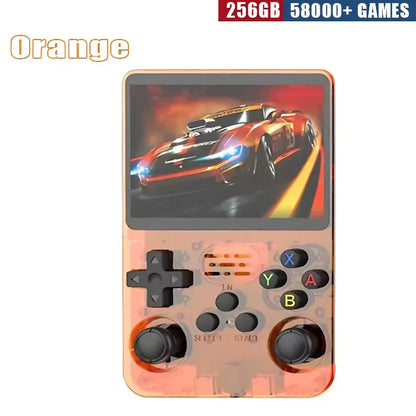 R36S Retro Handheld Game Console - 3.5 Inch IPS Screen, 64GB/128GB/256GB, Portable Gaming Device with Built-in Games